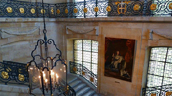 Cage d'escalier du musée Saint-Rémi à Reims en France